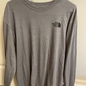 Mens North Face long sleeve grey shirt